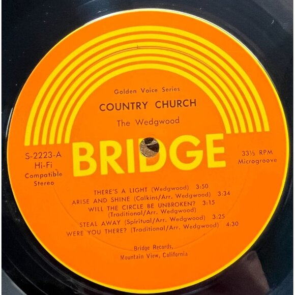 The Wedgewood Country Church Vinyl LP Folk Christian Bridge Textured Cover - Picture 3 of 6